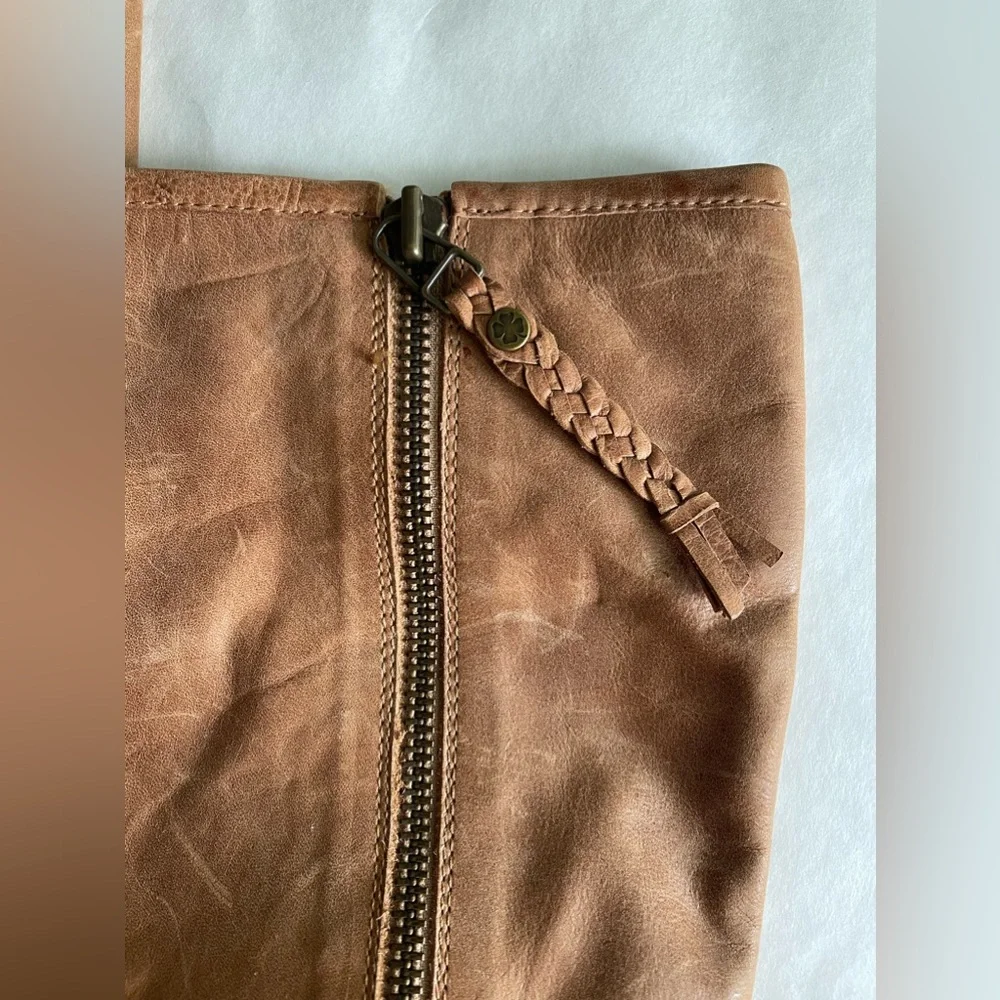 Lucky Brand Brown Tan Leather Boots Womens Size 10 - Picture 2 of 7